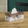 Vintiquewise Facial Tissue Box Holder for Your Bathroom, Office, or Vanity with Decorative World Map Design QI004263.RC